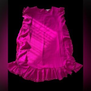 TCFC  Pink Ruffled Dress with Stud Accents (L)